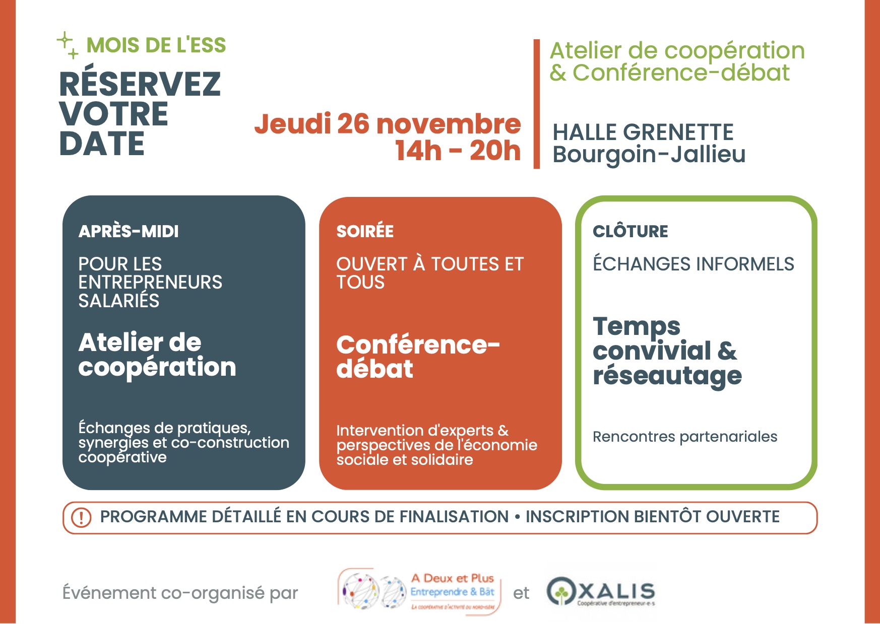 save the date Bigre Nord Isère