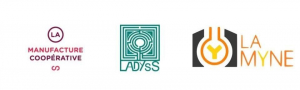 logos de manucoop, ladyss, la myne