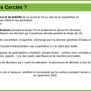 Pourquoi des Cercles ? 